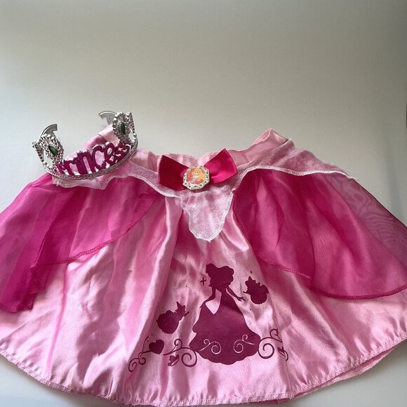 DISNEY SLEEPING BEAUTY AURORA COSTUME PRINCESS TIARA COSLAY EUC - Picture 1 of 14